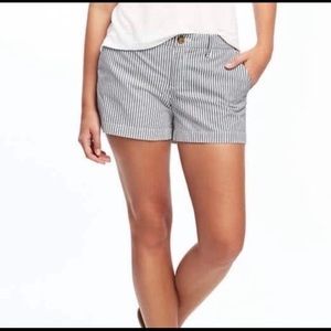 Women's Old Navy Blue White Stripe Stripe Shorts - Sz 4, 3" inseam